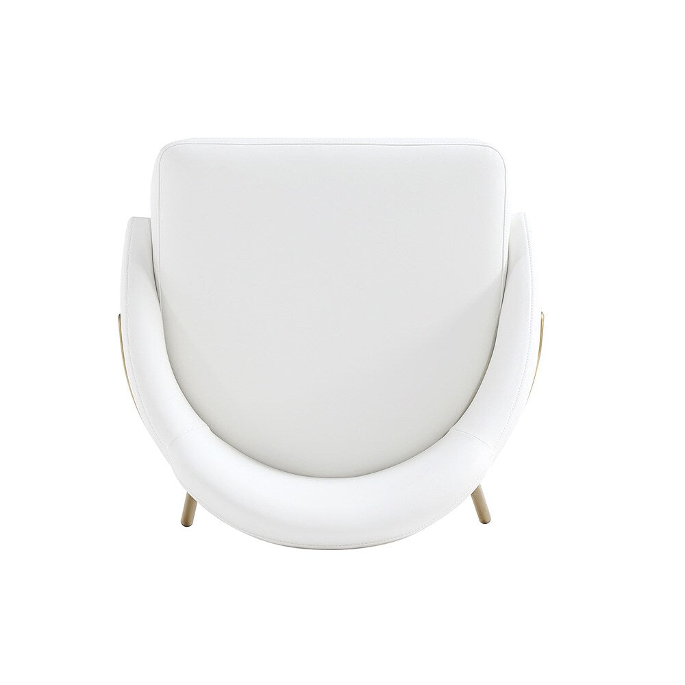 Manhattan Comfort - Gracie Leatherette Counter Stool with Steel Legs in White and Gold - Set of 2 - 2-CS019-GWH veiw 5