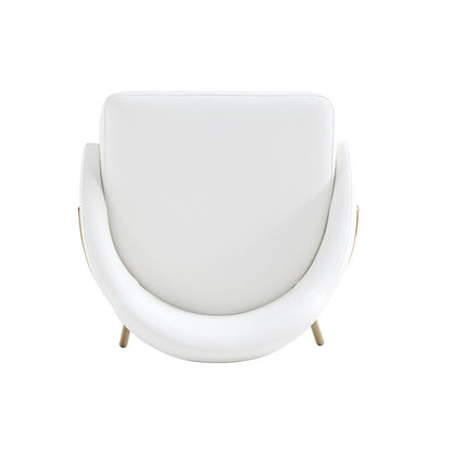 Manhattan Comfort - Gracie Leatherette Counter Stool with Steel Legs in White and Gold - Set of 2 - 2-CS019-GWH veiw 5