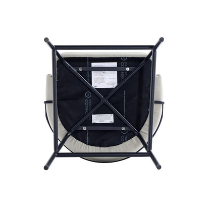 Manhattan Comfort - Gracie Leatherette Counter Stool with Steel Legs in Stone and Black - CS019-BST veiw 6