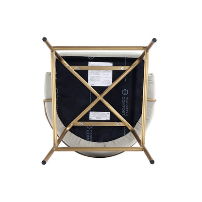 Manhattan Comfort - Gracie Leatherette Counter Stool with Steel Legs in Stone and Gold - CS019-GST veiw 6