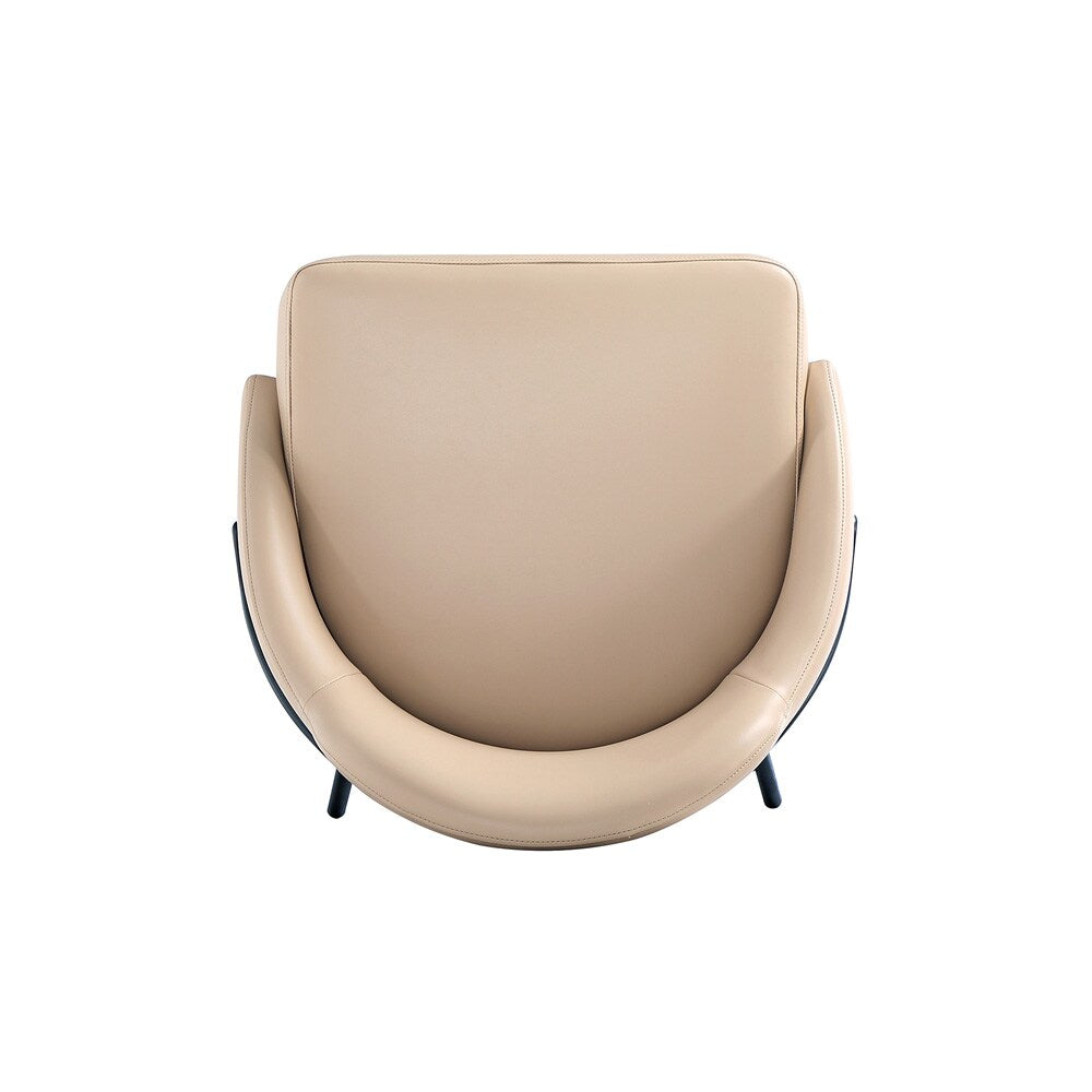 Manhattan Comfort - Gracie Leatherette Counter Stool with Steel Legs in Tan and Black - CS019-BTN veiw 5