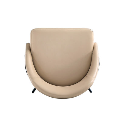 Manhattan Comfort - Gracie Leatherette Dining Chair with Steel Legs in Tan and Black - Set of 2 - 2-DC100-BTN veiw 5