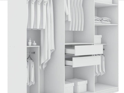 Manhattan Comfort - Gramercy Closet with 2 Drawers in White - 107GMC1 veiw 5