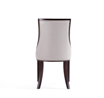 Manhattan Comfort - Grand Faux Leather Dining Chairs with Beech Wood Legs in Light Grey - Set of 2 - DC048-LG veiw 5