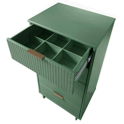 Manhattan Comfort - Granville Tall Narrow Dresser with 5 Drawers in Sage Green - DR-5003 veiw 7