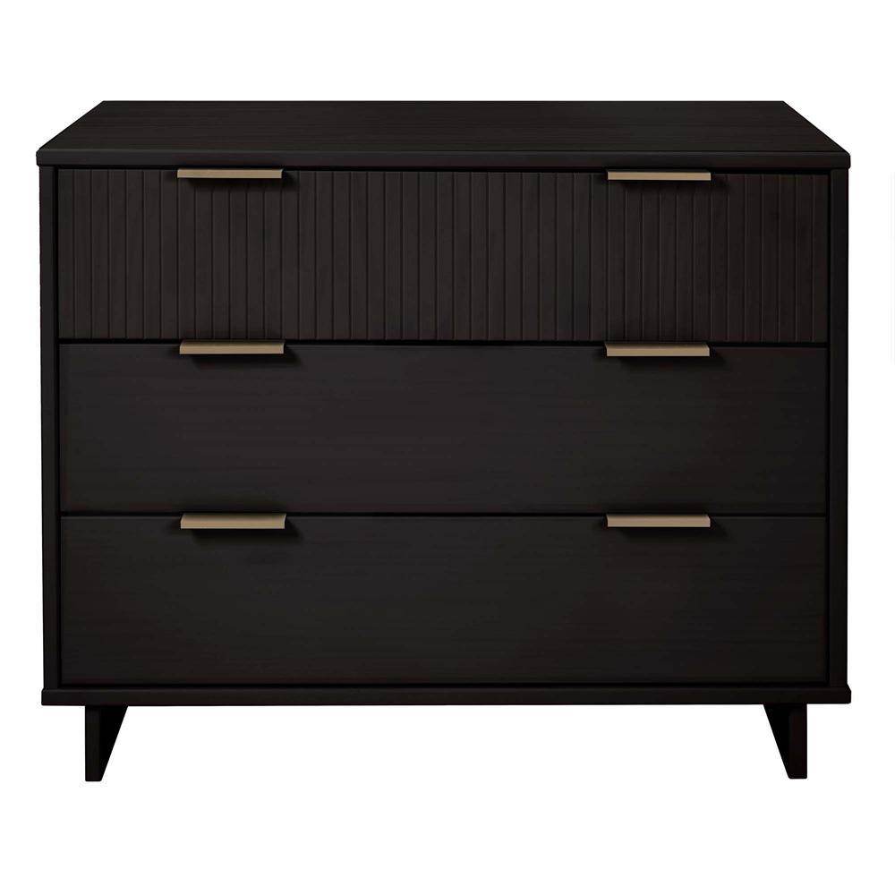 Manhattan Comfort - Granville Dresser with 3 Drawers in Black - DR-5012 veiw 1