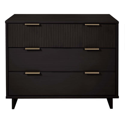 Manhattan Comfort - Granville Dresser with 3 Drawers in Black - DR-5012 veiw 1