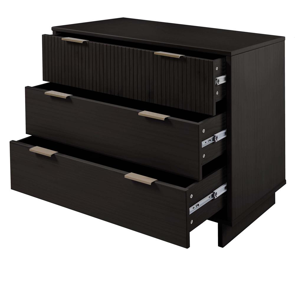 Manhattan Comfort - Granville Dresser with 3 Drawers in Black - DR-5012 veiw 5