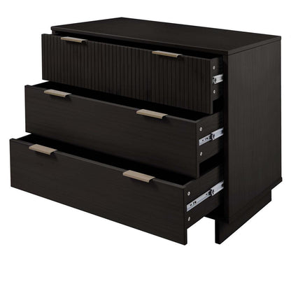 Manhattan Comfort - Granville Dresser with 3 Drawers in Black - DR-5012 veiw 5