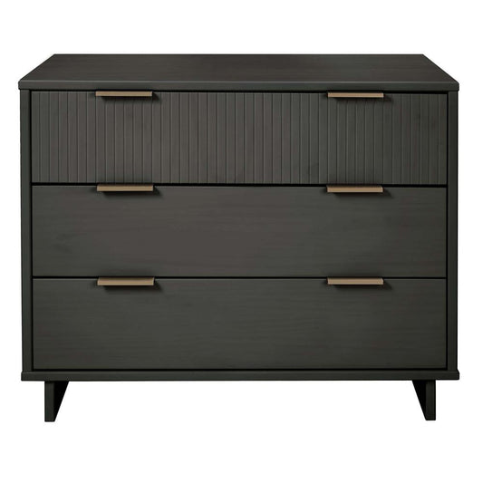 Manhattan Comfort - Granville Dresser with 3 Drawers in Dark Grey - DR-5015 veiw 1