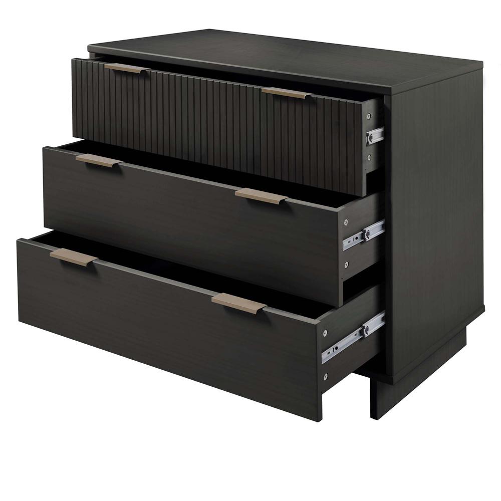 Manhattan Comfort - Granville Dresser with 3 Drawers in Dark Grey - DR-5015 veiw 5