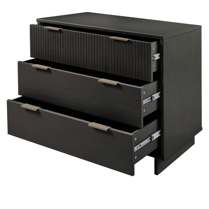 Manhattan Comfort - Granville Dresser with 3 Drawers in Dark Grey - DR-5015 veiw 5