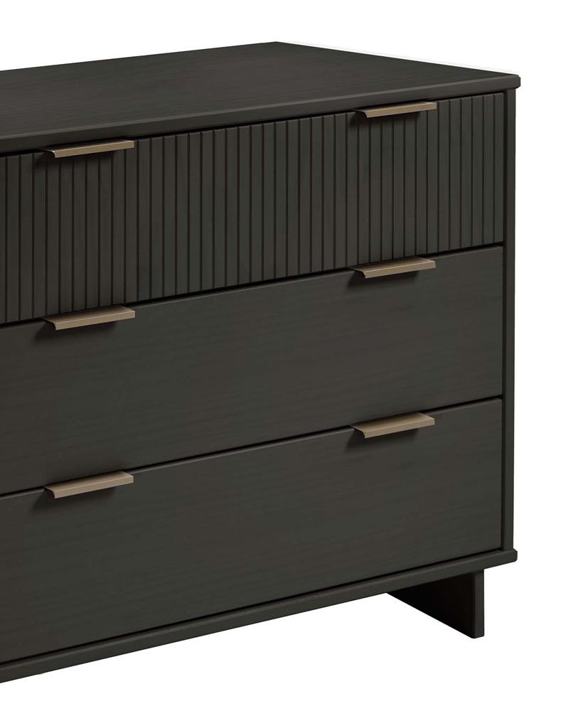 Manhattan Comfort - Granville Dresser with 3 Drawers in Dark Grey - DR-5015 veiw 8