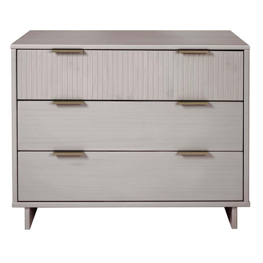 Manhattan Comfort - Granville Dresser with 3 Drawers in Light Grey - DR-5016 veiw 1