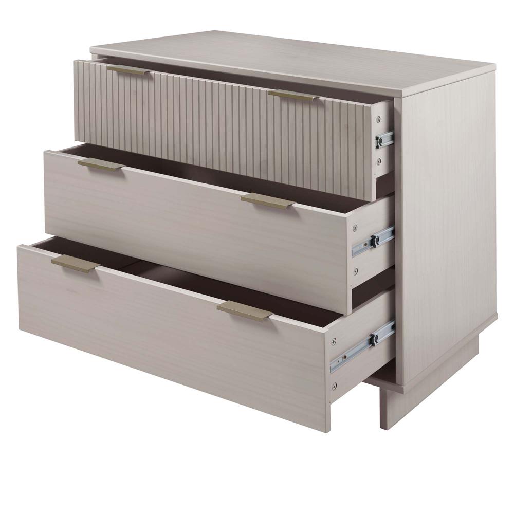 Manhattan Comfort - Granville Dresser with 3 Drawers in Light Grey - DR-5016 veiw 5
