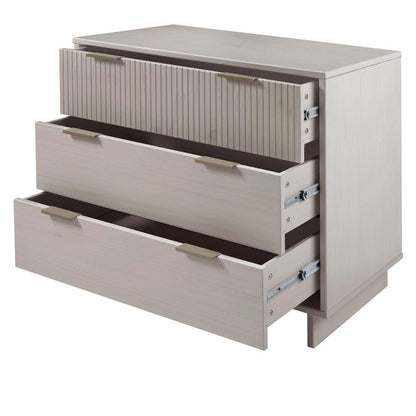 Manhattan Comfort - Granville Dresser with 3 Drawers in Light Grey - DR-5016 veiw 5