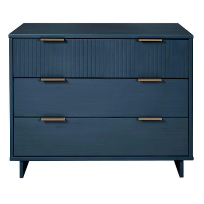 Manhattan Comfort - Granville Dresser with 3 Drawers in Midnight Blue - DR-5014 veiw 1