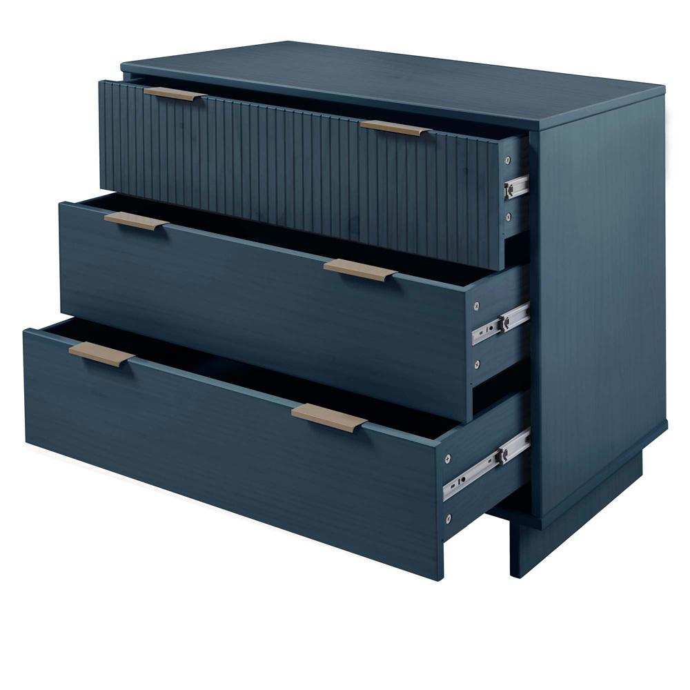 Manhattan Comfort - Granville Dresser with 3 Drawers in Midnight Blue - DR-5014 veiw 5