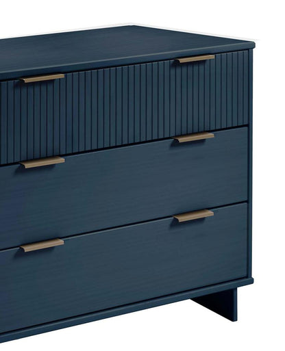 Manhattan Comfort - Granville Dresser with 3 Drawers in Midnight Blue - DR-5014 veiw 8