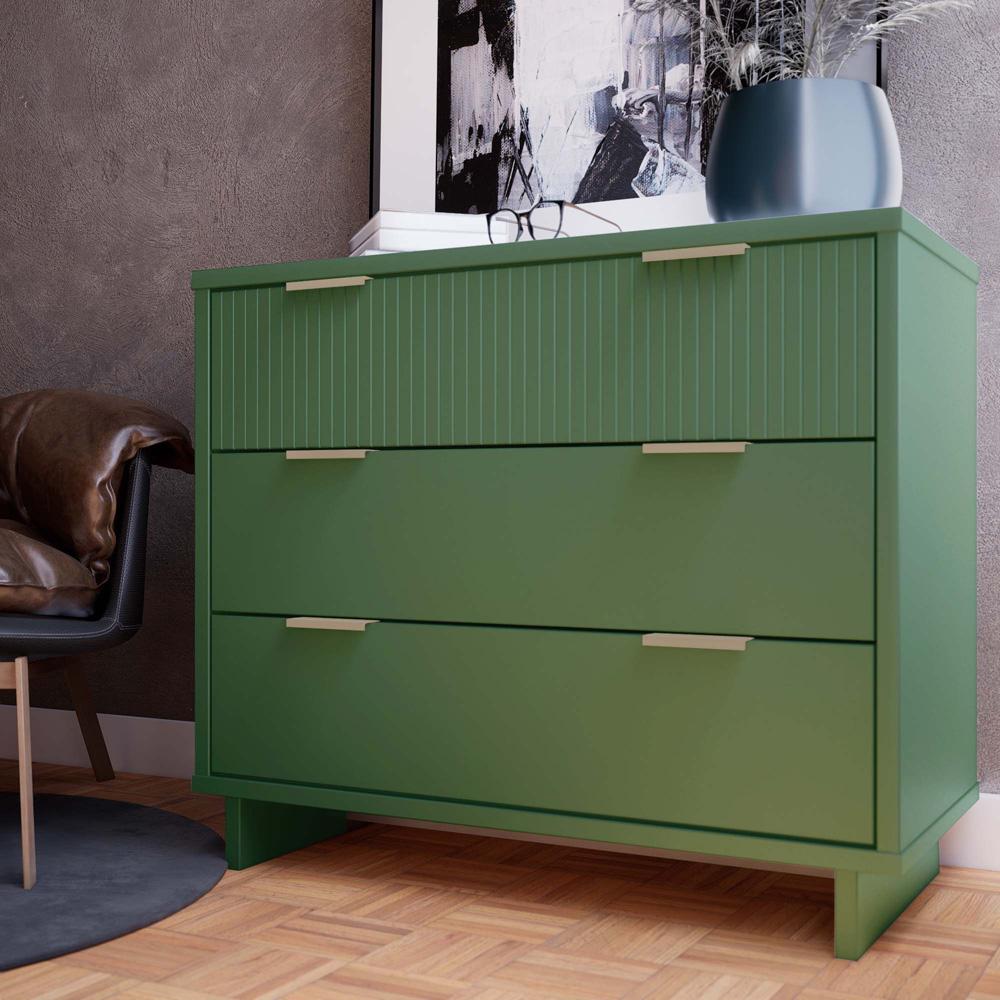 Manhattan Comfort - Granville Dresser with 3 Drawers in Sage Green - DR-5013 veiw 10