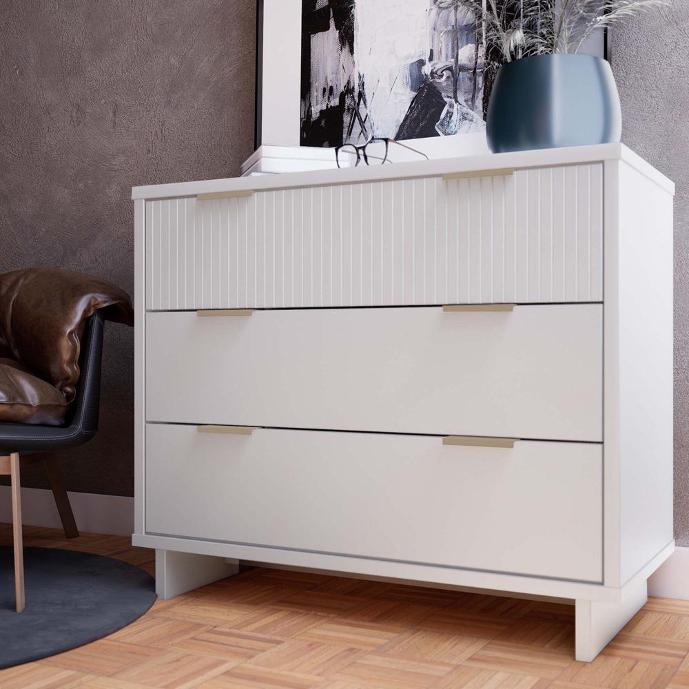 Manhattan Comfort - Granville Dresser with 3 Drawers in White - DR-5011 veiw 10