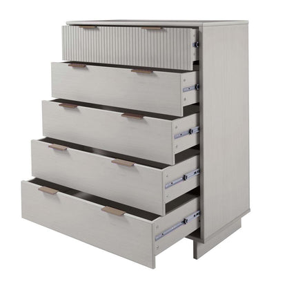 Manhattan Comfort - Granville Tall Dresser with 5 Drawers in Light Grey - DR-5026 veiw 6
