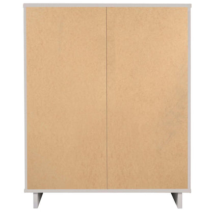 Manhattan Comfort - Granville Tall Dresser with 5 Drawers in Light Grey - DR-5026 veiw 7