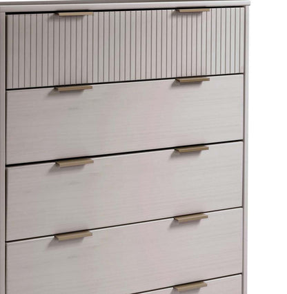 Manhattan Comfort - Granville Tall Dresser with 5 Drawers in Light Grey - DR-5026 veiw 8
