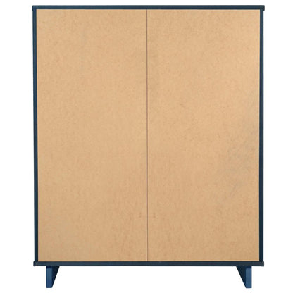 Manhattan Comfort - Granville Tall Dresser with 5 Drawers in Midnight Blue - DR-5024 veiw 7