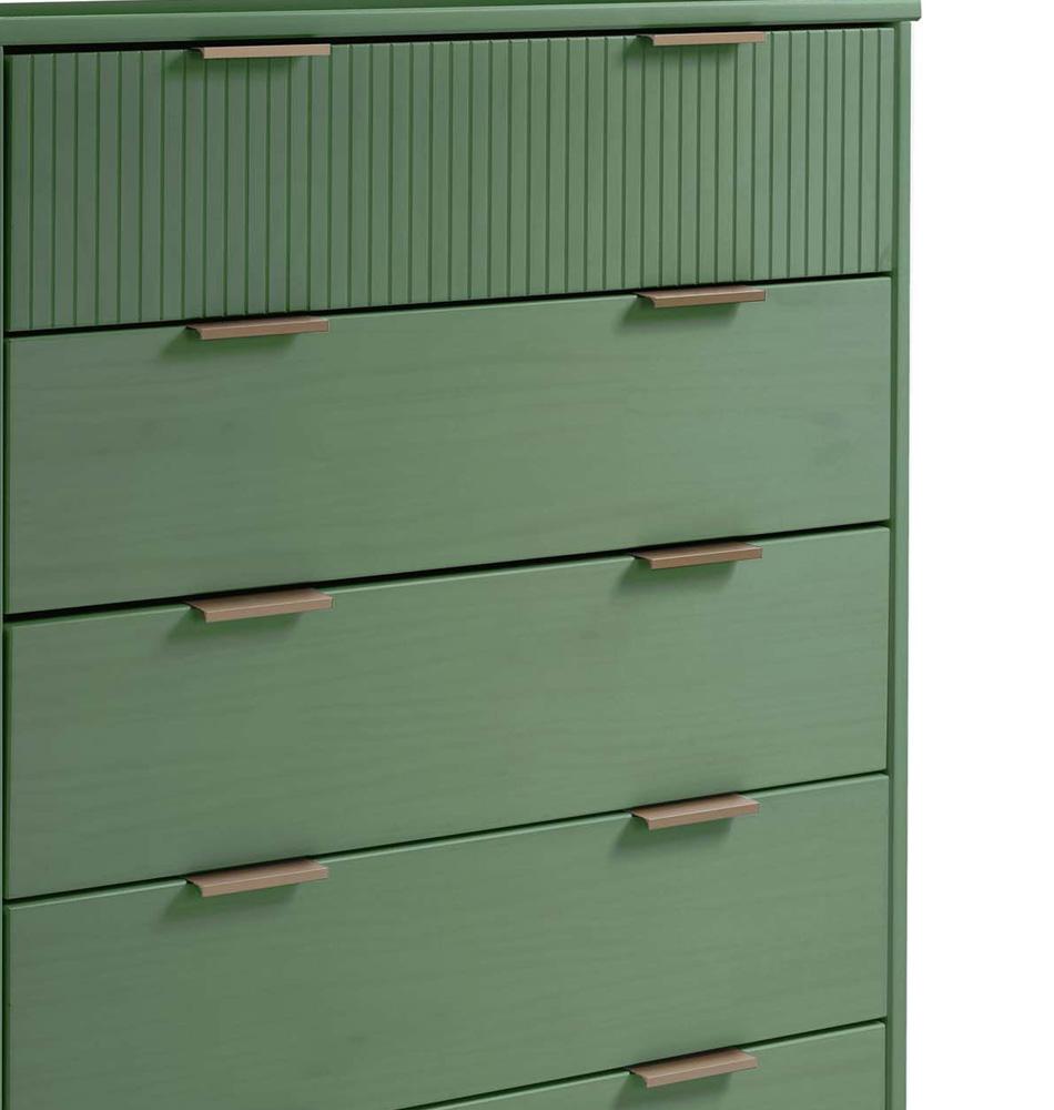 Manhattan Comfort - Granville Tall Dresser with 5 Drawers in Sage Green - DR-5023 veiw 8