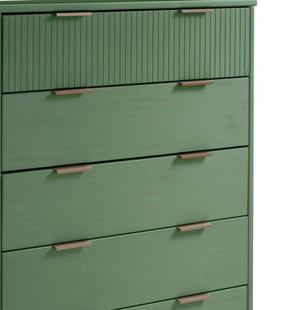 Manhattan Comfort - Granville Tall Dresser with 5 Drawers in Sage Green - DR-5023 veiw 8