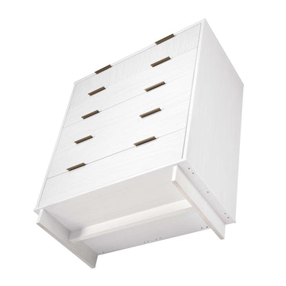 Manhattan Comfort - Granville Tall Dresser with 5 Drawers in White - DR-5021 veiw 5