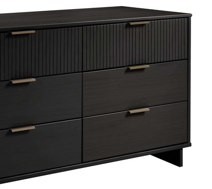 Manhattan Comfort - Granville Double Wide Dresser with 6 Drawers in Black - DR-5032 veiw 8