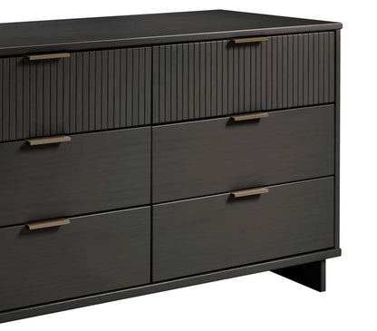 Manhattan Comfort - Granville Double Wide Dresser with 6 Drawers in Dark Grey - DR-5035 veiw 8