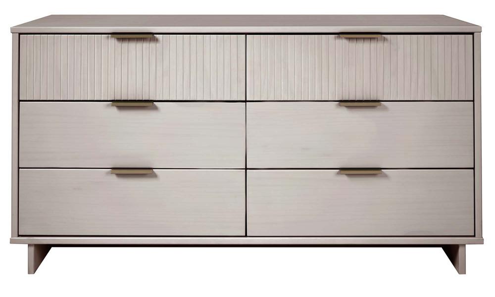 Manhattan Comfort - Granville Double Wide Dresser with 6 Drawers in Light Grey - DR-5036 veiw 1