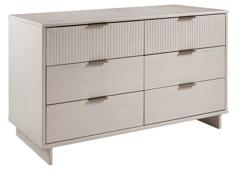Manhattan Comfort - Granville Double Wide Dresser with 6 Drawers in Light Grey - DR-5036 veiw 2