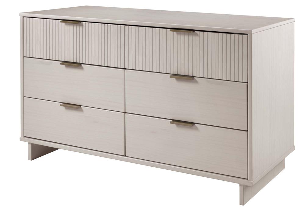 Manhattan Comfort - Granville Double Wide Dresser with 6 Drawers in Light Grey - DR-5036 veiw 3