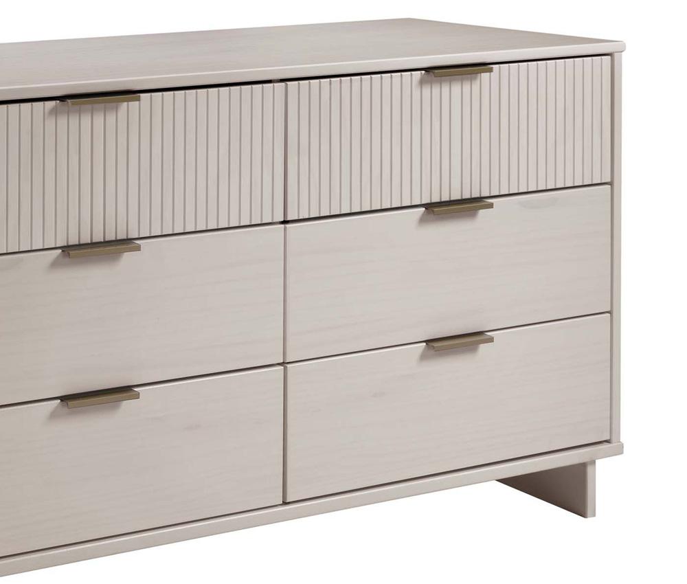 Manhattan Comfort - Granville Double Wide Dresser with 6 Drawers in Light Grey - DR-5036 veiw 8