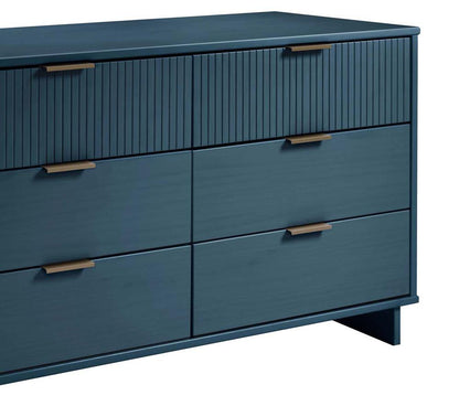Manhattan Comfort - Granville Double Wide Dresser with 6 Drawers in Midnight Blue - DR-5034 veiw 8