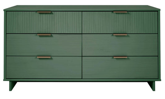 Manhattan Comfort - Granville Double Wide Dresser with 6 Drawers in Sage Green - DR-5033 veiw 1