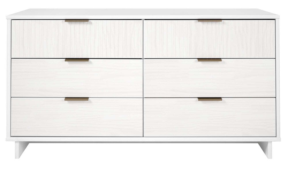 Manhattan Comfort - Granville Double Wide Dresser with 6 Drawers in White - DR-5031 veiw 1