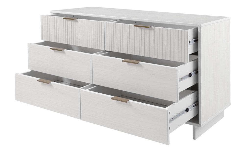 Manhattan Comfort - Granville Double Wide Dresser with 6 Drawers in White - DR-5031 veiw 5
