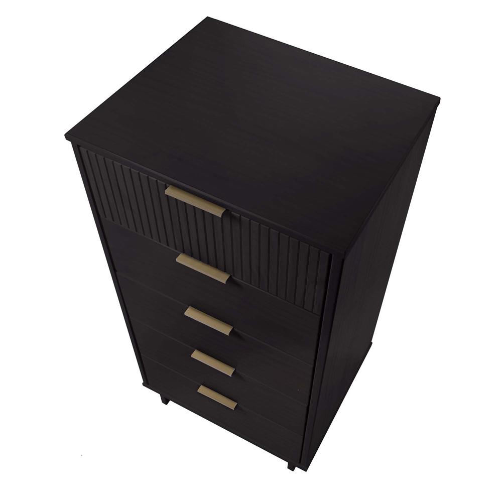 Manhattan Comfort - 2-Piece Granville Tall Narrow and Standard Dresser with 8 Drawers in Black - GRAN012 veiw 5