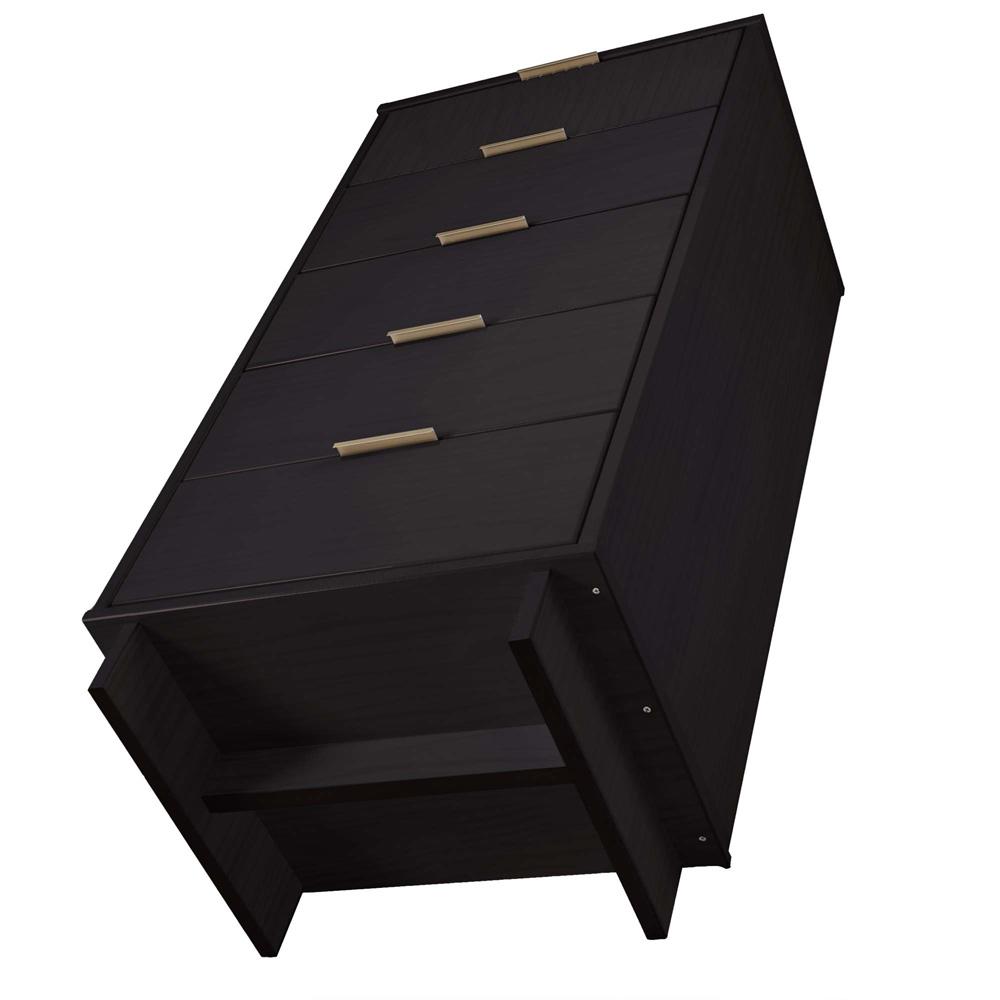 Manhattan Comfort - 2-Piece Granville Tall Narrow and Standard Dresser with 8 Drawers in Black - GRAN012 veiw 6