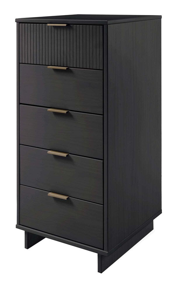 Manhattan Comfort - 2-Piece Granville Tall Narrow and Standard Dresser with 8 Drawers in Dark Grey - GRAN015 veiw 3