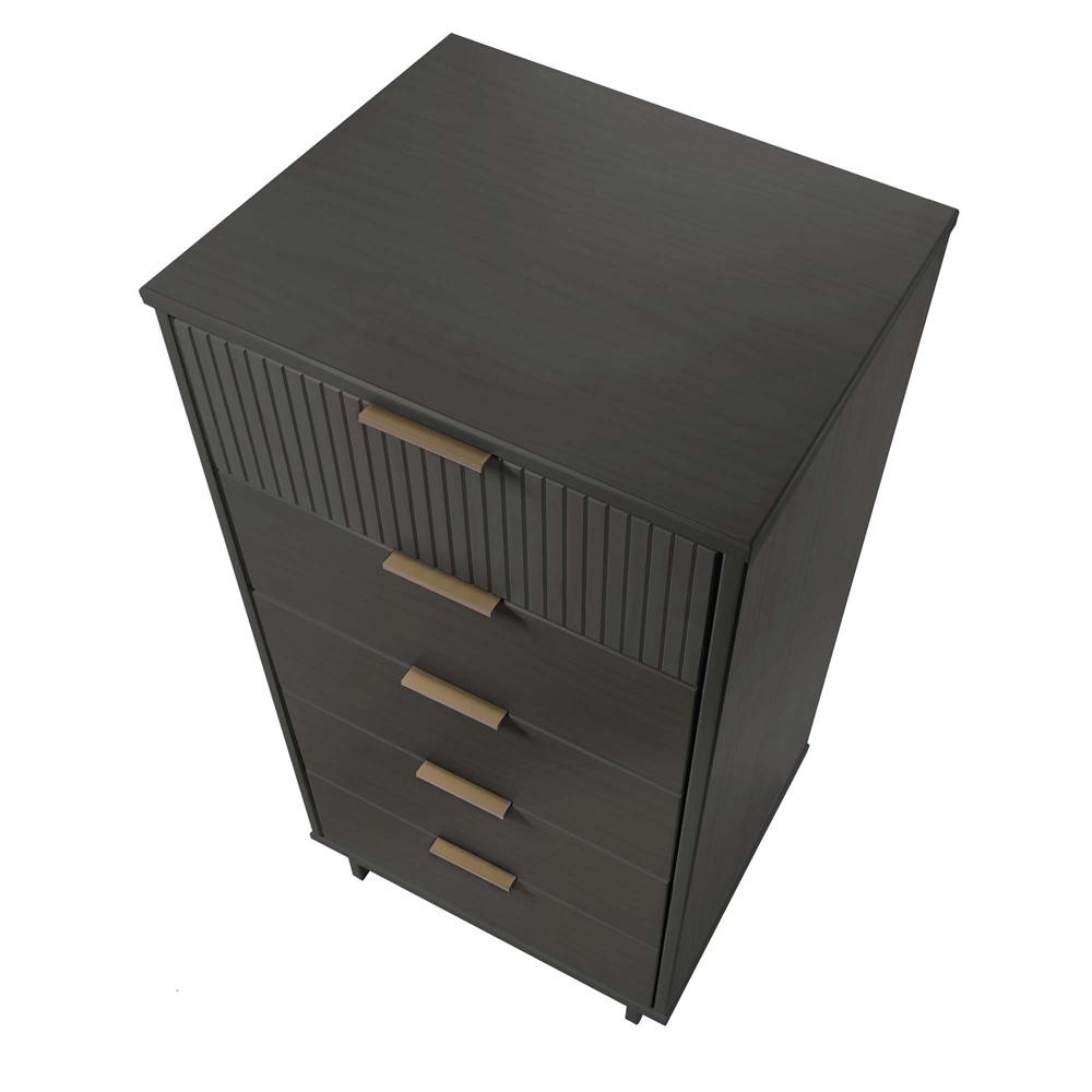 Manhattan Comfort - 2-Piece Granville Tall Narrow and Standard Dresser with 8 Drawers in Dark Grey - GRAN015 veiw 4