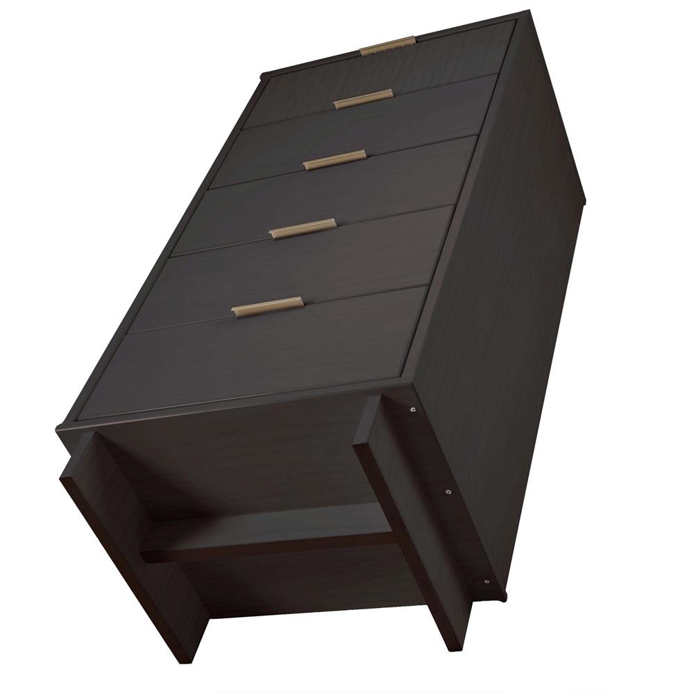 Manhattan Comfort - 2-Piece Granville Tall Narrow and Standard Dresser with 8 Drawers in Dark Grey - GRAN015 veiw 5