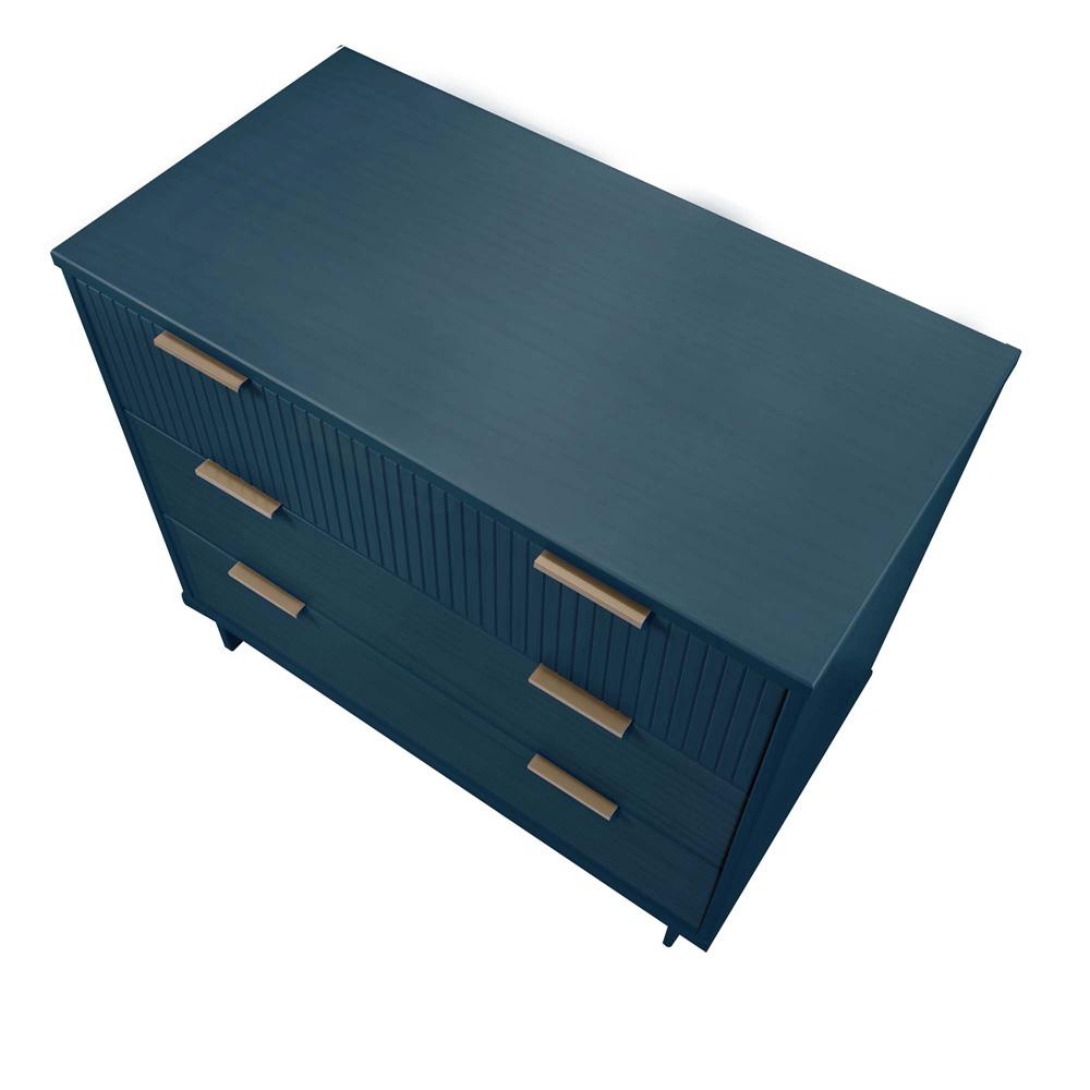 Manhattan Comfort - 2-Piece Granville Tall Narrow and Standard Dresser with 8 Drawers in Midnight Blue - GRAN014 veiw 4