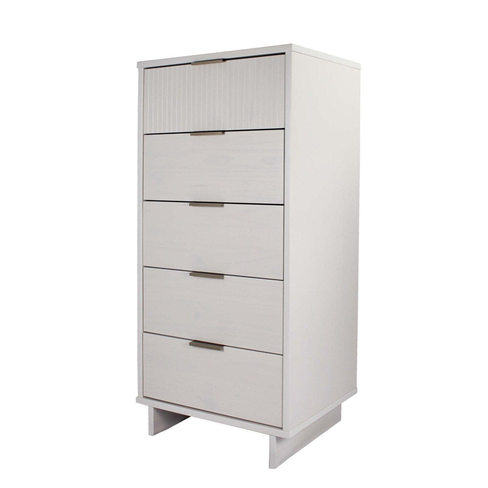 Manhattan Comfort - 2-Piece Granville Tall Narrow and Standard Dresser with 8 Drawers in White - GRAN011 veiw 3