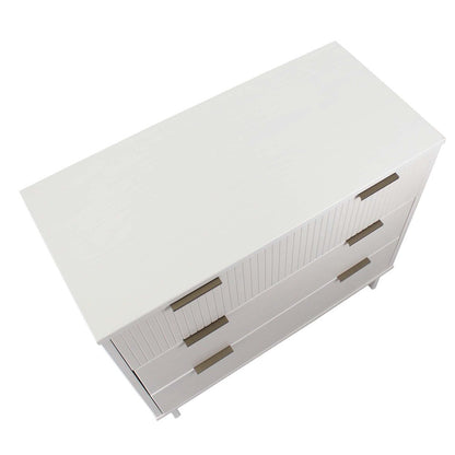 Manhattan Comfort - 2-Piece Granville Tall Narrow and Standard Dresser with 8 Drawers in White - GRAN011 veiw 4